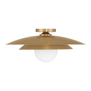 Savoy House 6-5564-1-322 One Light Semi-Flush Mount, Warm Brass (2)