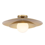 Savoy House 6-5564-1-322 One Light Semi-Flush Mount, Warm Brass (3)
