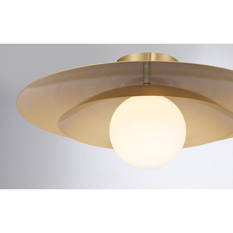 Savoy House 6-5564-1-322 One Light Semi-Flush Mount, Warm Brass (5)