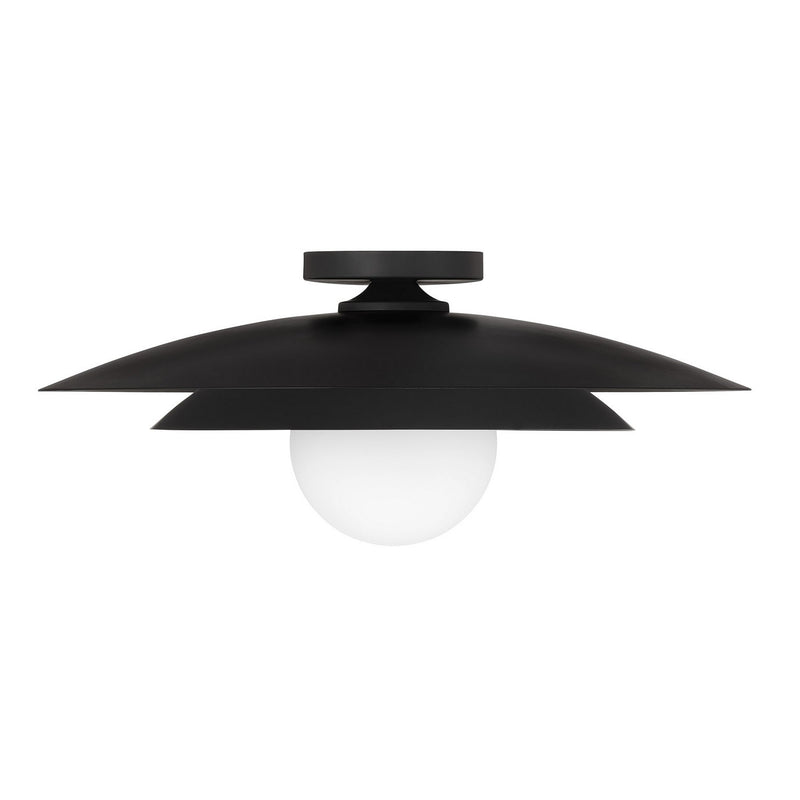 Savoy House 6-5564-1-89 One Light Semi-Flush Mount, Matte Black (2)
