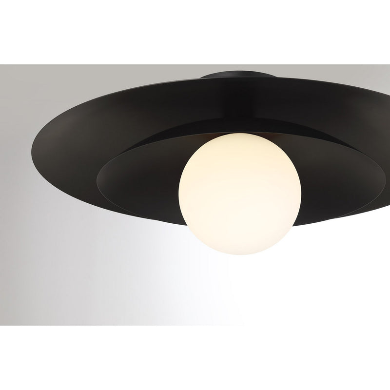 Savoy House 6-5564-1-89 One Light Semi-Flush Mount, Matte Black (5)
