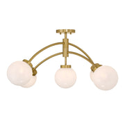 Savoy House 6-6199-5-322 LED Semi-Flush Mount, Warm Brass (3)