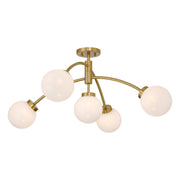 Savoy House 6-6199-5-322 LED Semi-Flush Mount, Warm Brass (4)