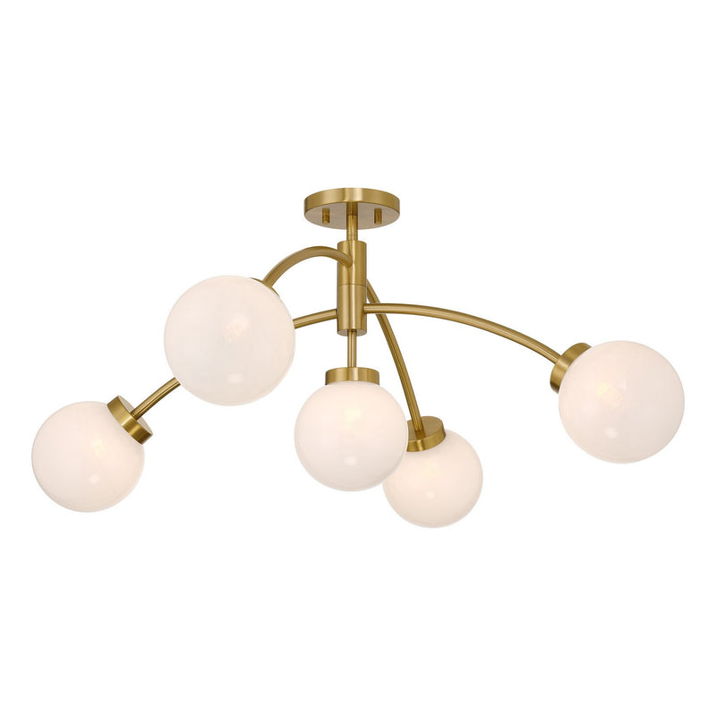 Savoy House 6-6199-5-322 LED Semi-Flush Mount, Warm Brass (4)