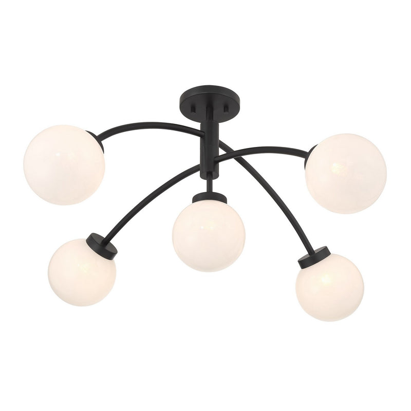 Savoy House 6-6199-5-89 LED Semi-Flush Mount, Matte Black (5)