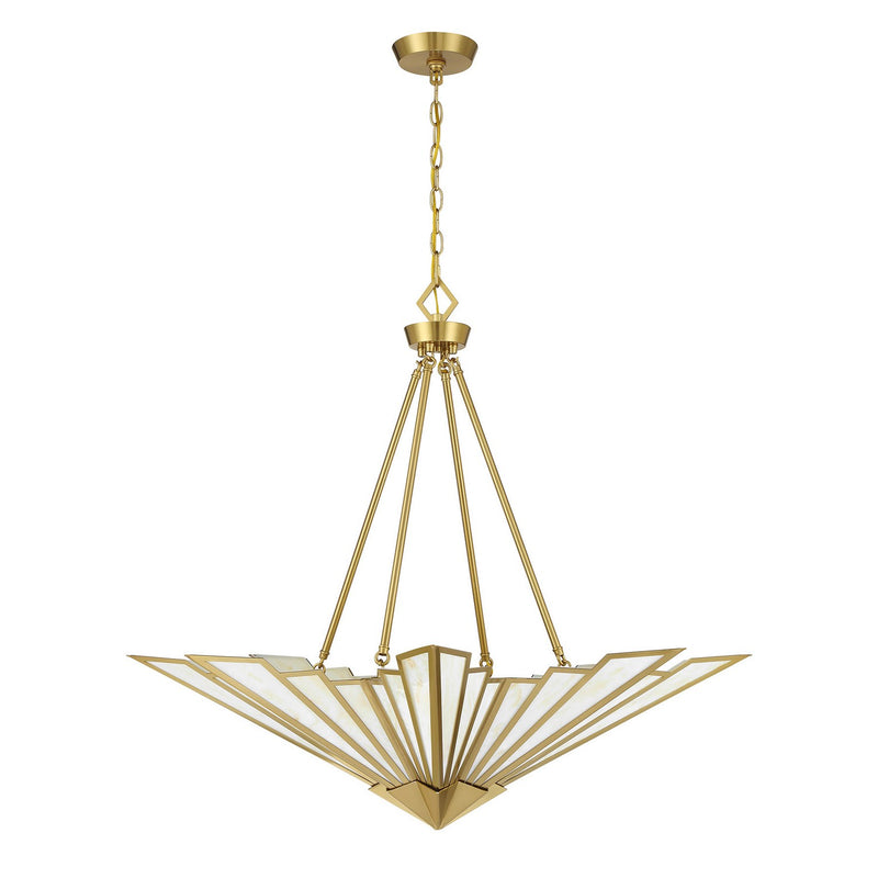 Savoy House 7-1038-4-322 Four Light Pendant, Warm Brass (2)