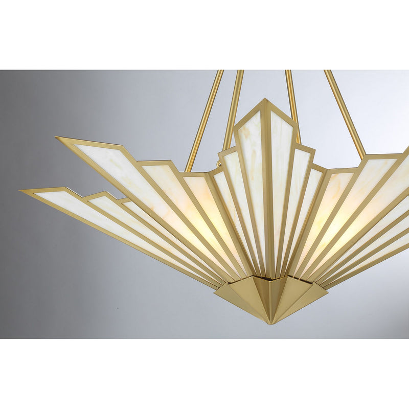 Savoy House 7-1038-4-322 Four Light Pendant, Warm Brass (6)