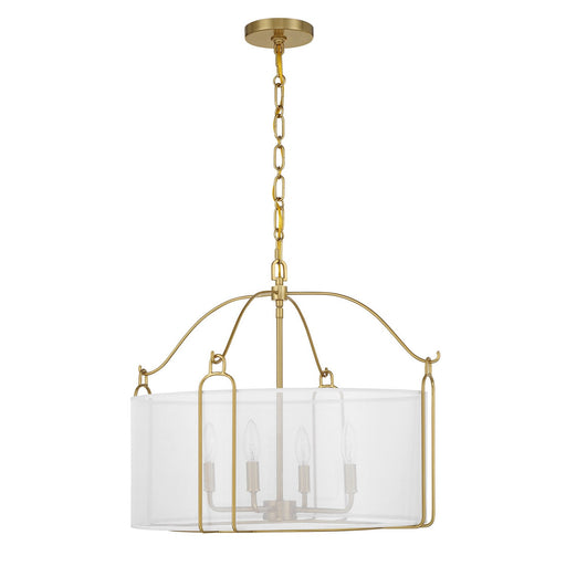 Savoy House 7-1693-4-322 Four Light Pendant, Warm Brass (2)