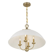 Savoy House 7-1725-4-142 Four Light Pendant, White/Warm Brass (4)