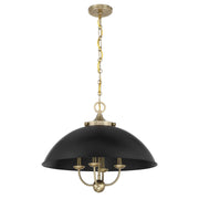 Savoy House 7-1725-4-143 Four Light Pendant, Matte Black/Warm Brass (2)