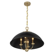 Savoy House 7-1725-4-143 Four Light Pendant, Matte Black/Warm Brass (4)