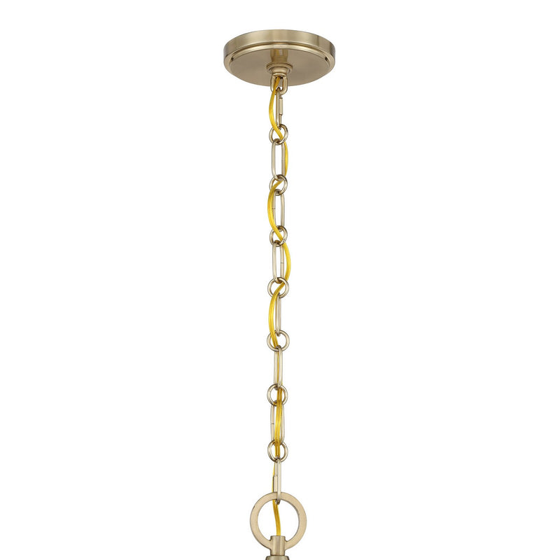 Savoy House 7-1725-4-143 Four Light Pendant, Matte Black/Warm Brass (5)