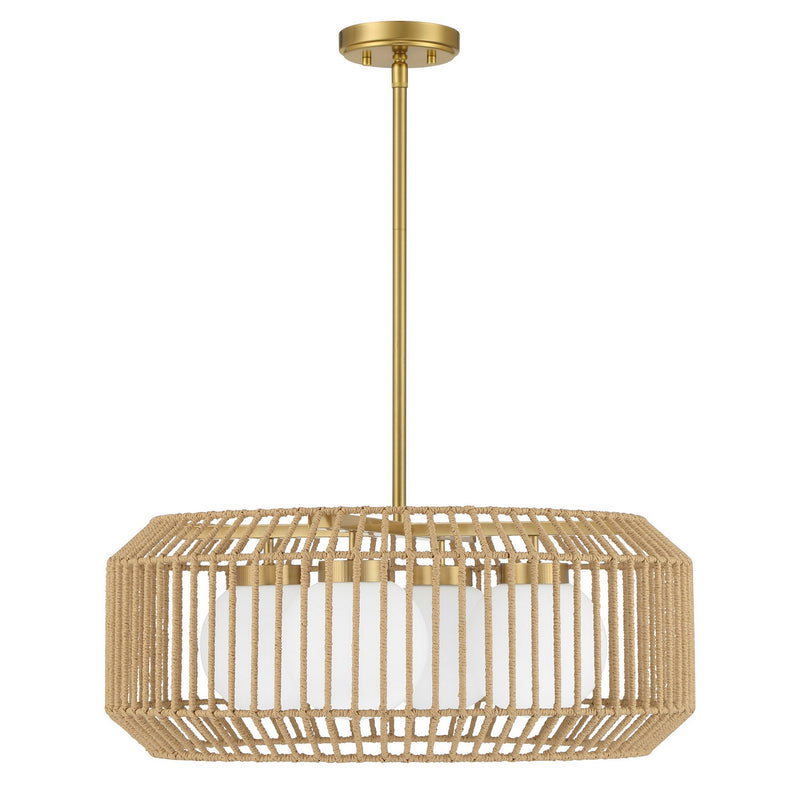 Savoy House 7-2041-4-322 Four Light Pendant, Warm Brass (2)