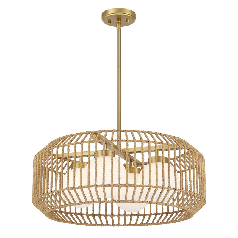 Savoy House 7-2041-4-322 Four Light Pendant, Warm Brass (3)