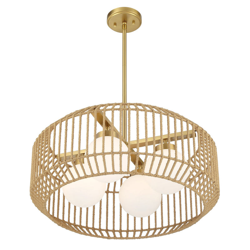 Savoy House 7-2041-4-322 Four Light Pendant, Warm Brass (4)