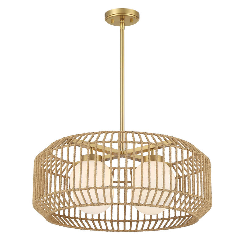Savoy House 7-2041-4-322 Four Light Pendant, Warm Brass (5)