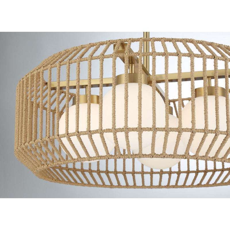 Savoy House 7-2041-4-322 Four Light Pendant, Warm Brass (6)