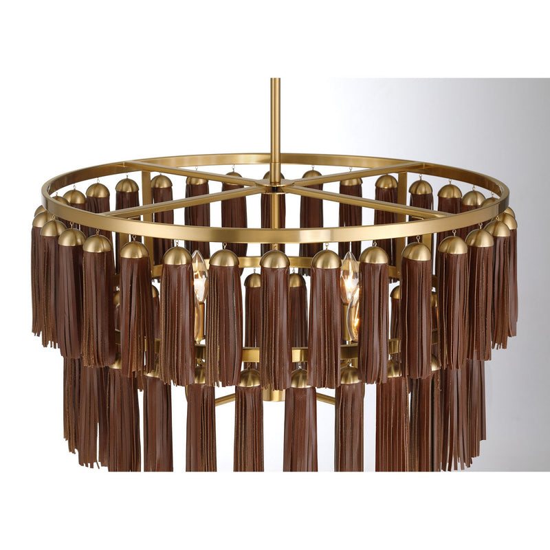 Savoy House 7-2747-4-322 Four Light Pendant, Warm Brass (6)