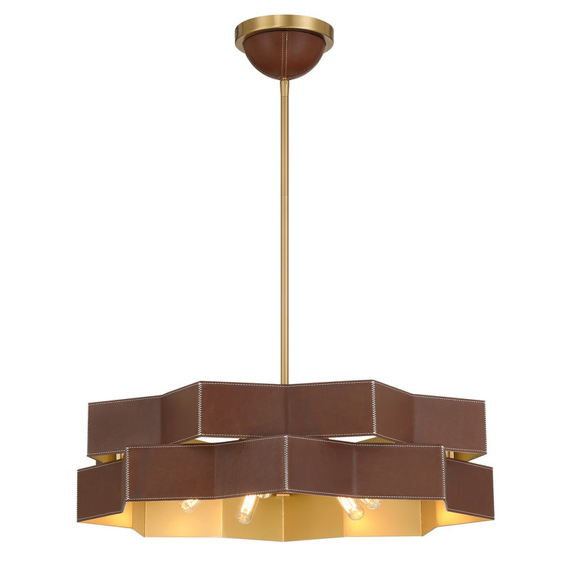 Savoy House 7-2749-5-322 Five Light Pendant, Warm Brass (5)