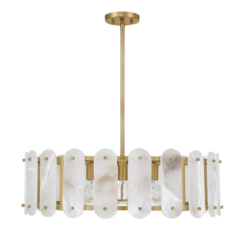 Savoy House 7-2911-5-322 Five Light Pendant, Warm Brass (2)