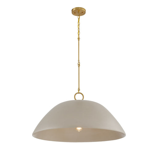 Savoy House 7-2918-1-156 One Light Pendant, Concrete/Brass (2)