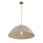 Savoy House 7-2918-1-156 One Light Pendant, Concrete/Brass (3)