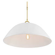 Savoy House 7-2918-1-157 One Light Pendant, White Bisque/Brass (4)