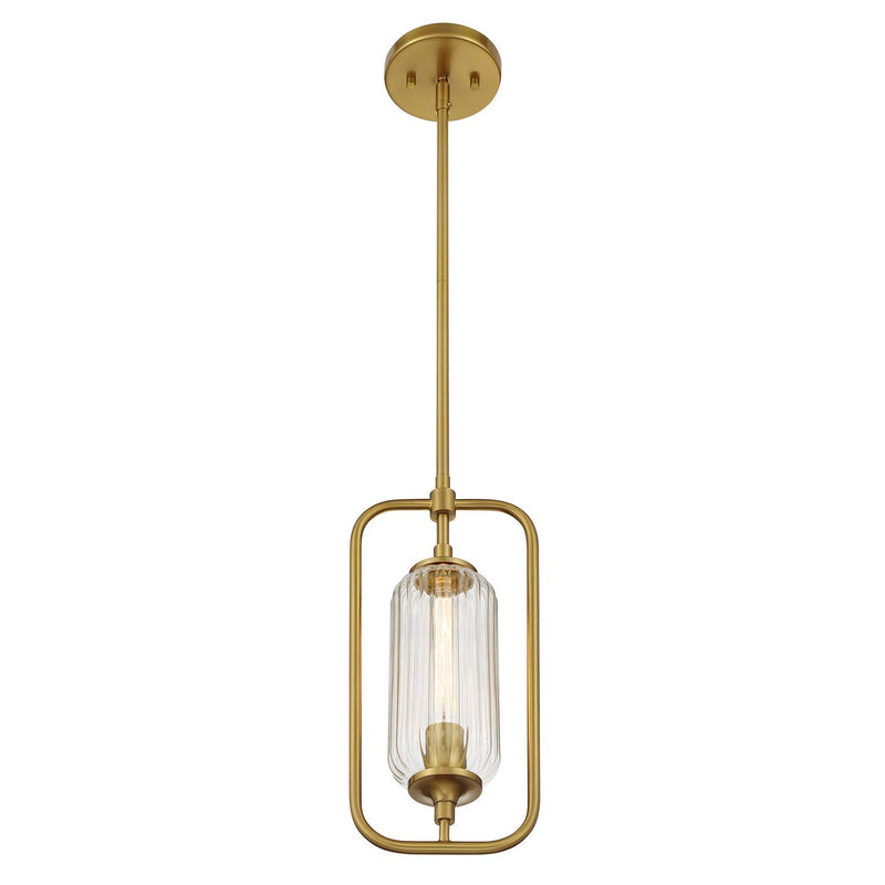 Savoy House 7-3022-1-322 One Light Mini-Pendant, Warm Brass (3)