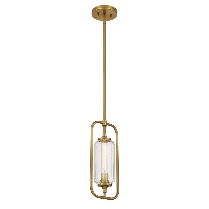 Savoy House 7-3022-1-322 One Light Mini-Pendant, Warm Brass (4)