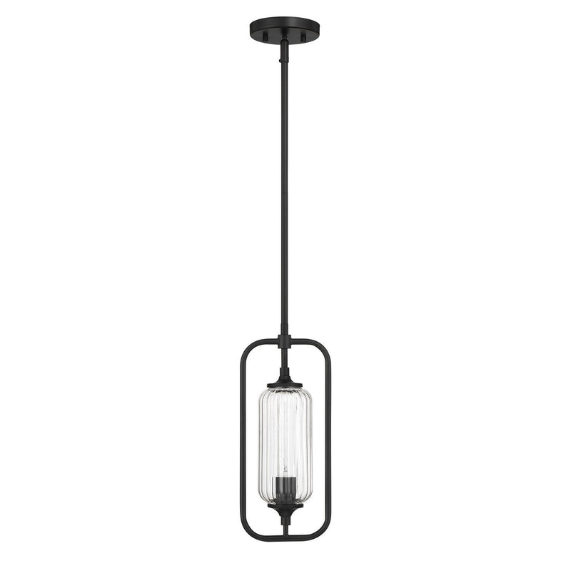 Savoy House 7-3022-1-89 One Light Mini-Pendant, Matte Black (2)