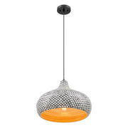 Savoy House 7-3095-1-201 One Light Pendant, Black/White Shell (5)