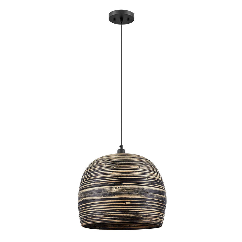 Savoy House 7-3096-1-202 One Light Pendant, Black Bamboo (2)