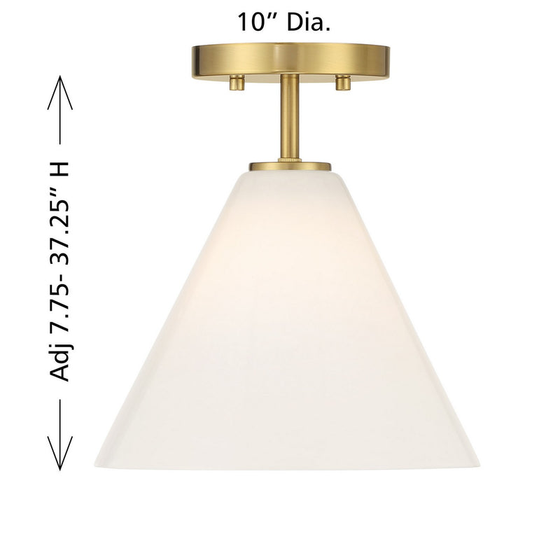Savoy House 7-4011-1-322 One Light Mini-Pendant, Warm Brass (5)
