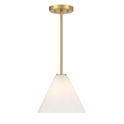 Savoy House 7-4011-1-322 One Light Mini-Pendant, Warm Brass (6)