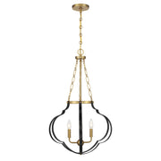 Savoy House 7-4866-4-143 Four Light Pendant, Matte Black/Warm Brass (5)