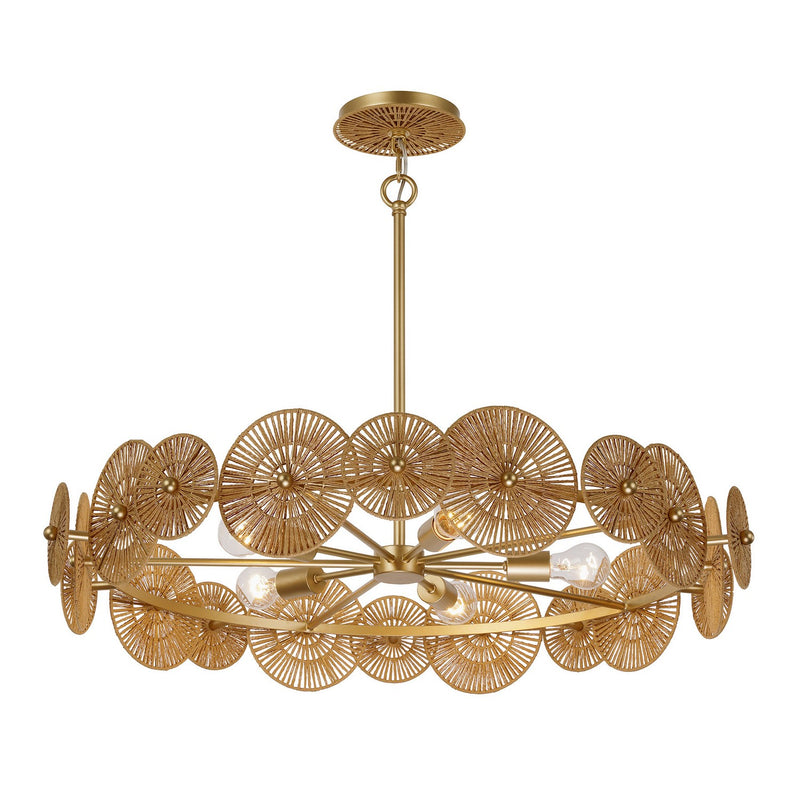 Savoy House 7-6381-5-60 Five Light Pendant, Distressed Gold (3)