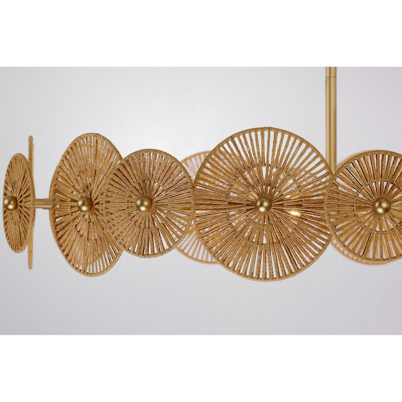 Savoy House 7-6381-5-60 Five Light Pendant, Distressed Gold (5)