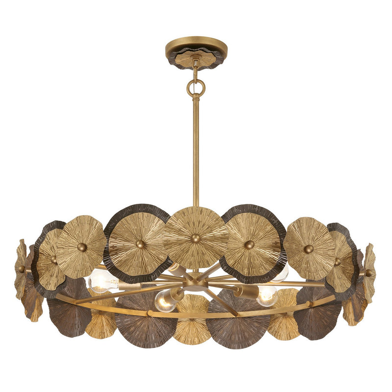 Savoy House 7-6384-5-61 Five Light Pendant, Distressed Gold/Bronze (3)