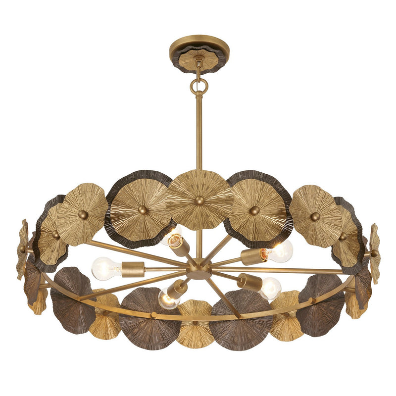 Savoy House 7-6384-5-61 Five Light Pendant, Distressed Gold/Bronze (4)