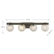 Savoy House 8-1017-4-15 Four Light Bathroom Vanity, Mediterranean Bronze (6)