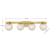 Savoy House 8-1017-4-322 Four Light Bathroom Vanity, Warm Brass (6)