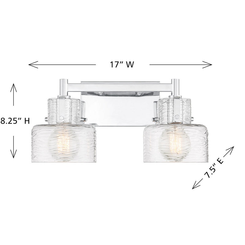 Savoy House 8-1030-2-11 Two Light Bathroom Vanity, Chrome (6)