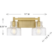 Savoy House 8-1030-2-322 Two Light Bathroom Vanity, Warm Brass (6)