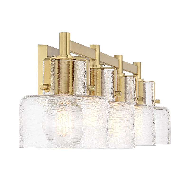 Savoy House 8-1030-4-322 Four Light Bathroom Vanity, Warm Brass (5)