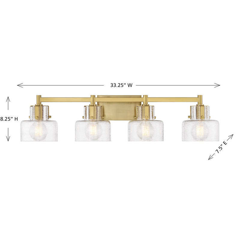 Savoy House 8-1030-4-322 Four Light Bathroom Vanity, Warm Brass (6)