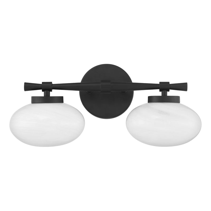 Savoy House 8-1050-2-BK Two Light Bathroom Vanity, Matte Black (2)