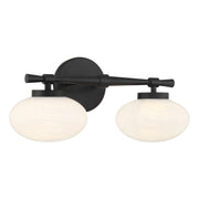 Savoy House 8-1050-2-BK Two Light Bathroom Vanity, Matte Black (3)