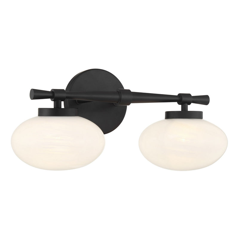 Savoy House 8-1050-2-BK Two Light Bathroom Vanity, Matte Black (3)