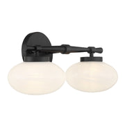 Savoy House 8-1050-2-BK Two Light Bathroom Vanity, Matte Black (4)
