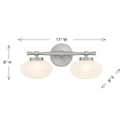 Savoy House 8-1050-2-SN Two Light Bathroom Vanity, Satin Nickel (6)